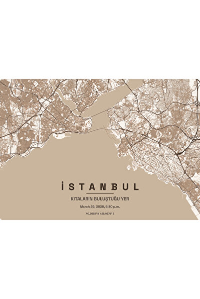 Cartono Maps Kişiye Özel Şehir Haritası Posteri