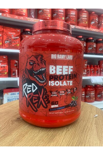 Redrex Red Rex - Beef Protein Isolate - Raspberry Flavor - 4 Lbs - 60 Servings