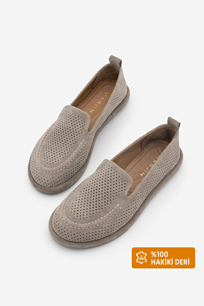 Marjin Women's Genuine Leather Loafer Masculine Hole-Look Casual Shoes Ranova...