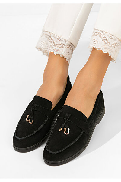 B T Shoes Γυναικεία μοκασίνια Ortansa μαύρα