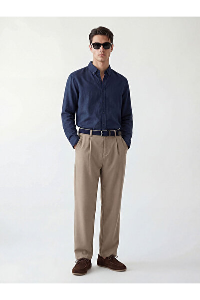 LC Waikiki Nevavm Comfortable Fit Men's Pleated Trousers with a Difference