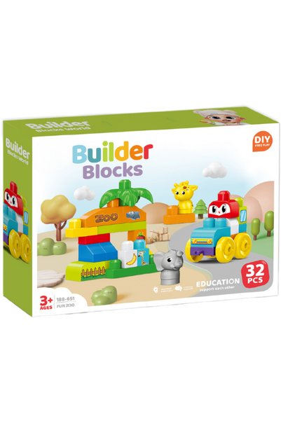 Bufnitel Set de constructie STEAM - Zoo distractiva (32 piese)