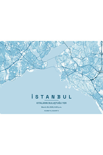 Cartono Maps Kişiye Özel Şehir Haritası Posteri