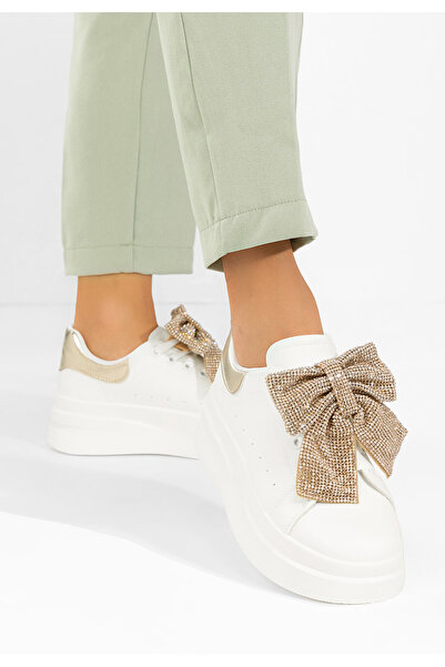 B T Shoes Adidași cu platformă Anitta V3 albi