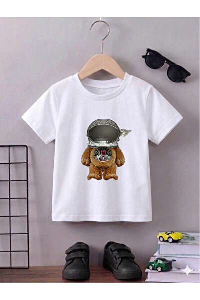 bahar uğurlu Παιδικό μπλουζάκι με στάμπα διαστημικής αρκούδας