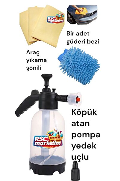 RSC MARKETİM ARAÇ YIKAMA SET / Köpük Atan Pompa / Araba Yıkama El Şönili / Gü...