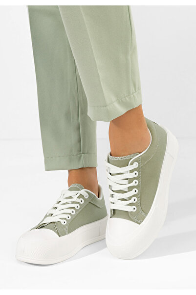 B T Shoes Γυναικεία πανινα πλατφόρμες Antonea πρασινο