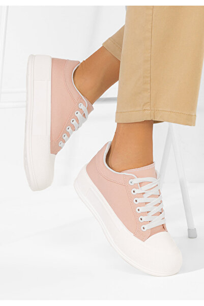 B T Shoes Γυναικεία πανινα πλατφόρμες Antonea ροζ