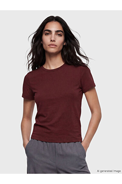 LC Waikiki Rmz Gi̇yi̇m Farkiyla Zero Roba Collar Women's T-Shirt