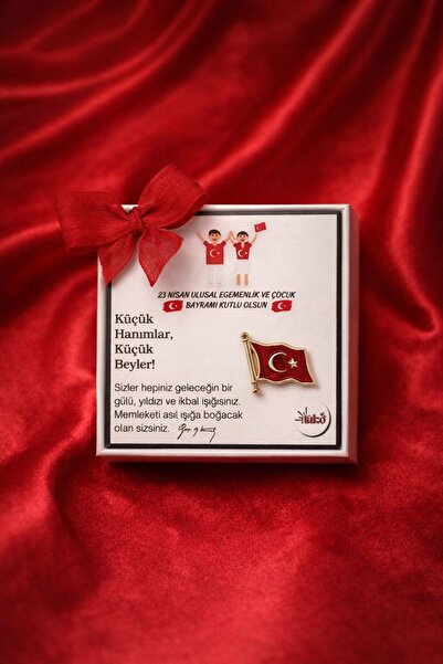 Tüko Store 23 NİSAN ÇOCUK BAYRAMI TÜRK BAYRAĞI ROZET HEDİYELİK ( ÖZEL KUTULU ...