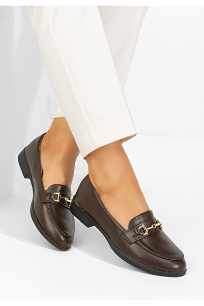 B T Shoes Γυναικεία μοκασίνια Ξενιάνα καφέ