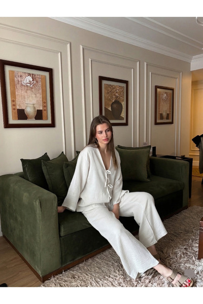 BY SE'MAS WEAR Premium Muslin Top and Bottom Pareo Pants Set