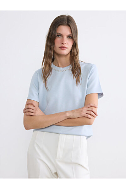 LC Waikiki I Zero Roba Collar Stone Women's T-Shirt from Freezen Store