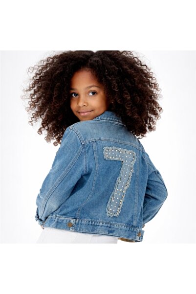 melisam.msg Κοριτσίστικο τζιν μπουφάν 100% λινό