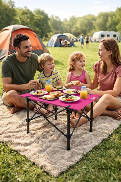 Exent Mini Kamp Sehpası 31 x 46 cm-Pembe