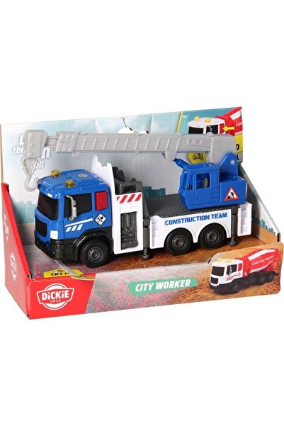 Simba Ντίκι Τόις Οχήμα Κατασκευών Εργάτη Πόλης Με Φώτα Και Ήχους Μπλε Γερανός...