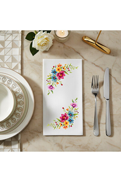 VENORA Colorful Wildflower Patterned Printed Napkins – Decorative Presentatio...