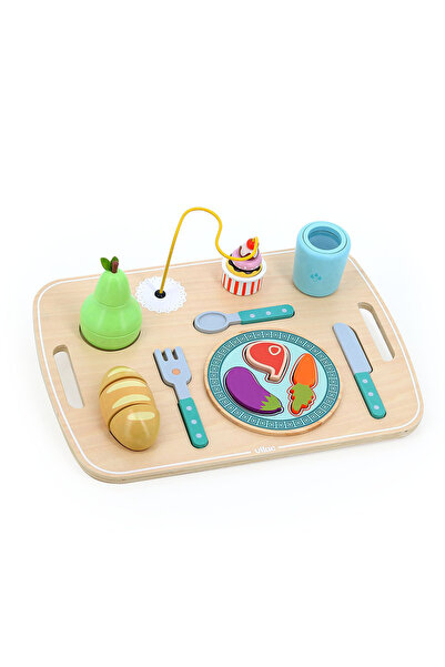 Vilac Ξύλινος Δίσκος Φαγητού - Αναπτυξιακό Παιχνίδι -