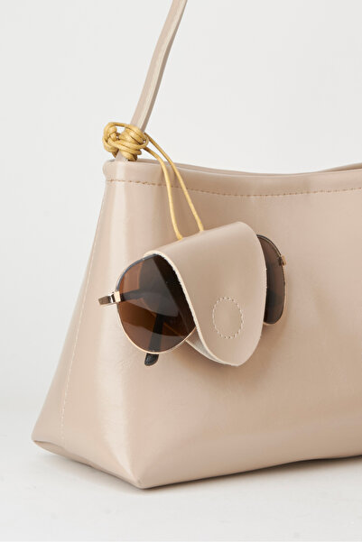 Vivaq Women's Defne Mink Glasses Holder Gift Snap Closure Handbag and Shoulde...