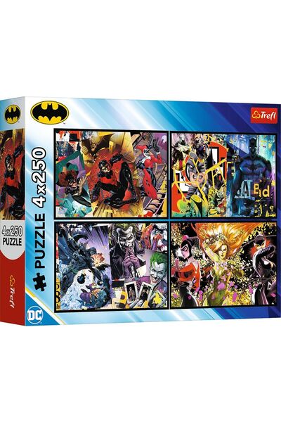 Evelise PUZZLE TREFL 4X250 BATMAN DC BATMAN IN ACTIUNE