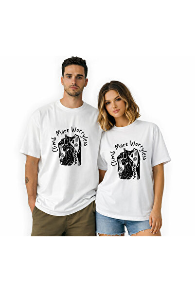 Kidilia Climbing Visual Unisex Crew Neck Design Tshirt