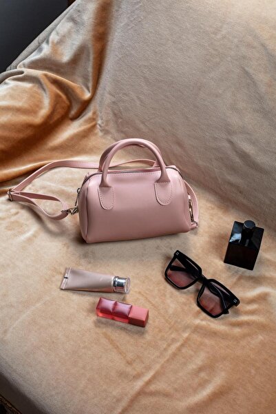 SANTA FLEX Pudra Suni Deri Tek Bölmeli Fermuarlı Ayarlanabilir Askılı El Omuz...