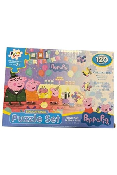 Funny Game Set de puzzle Peppa Pig, 120 piese, educativ, 3 ani+