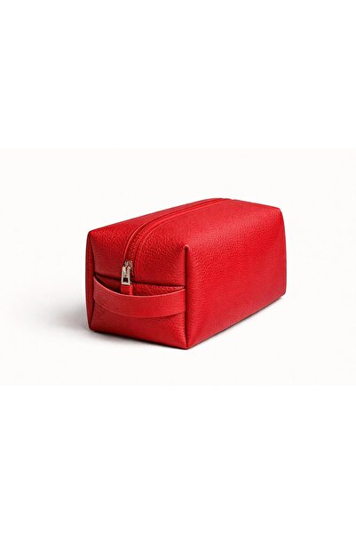 ATÖLYE ZÜMRA Thick Vegan Leather Organizer Makeup Bag Travel Bag Multi-Purpos...