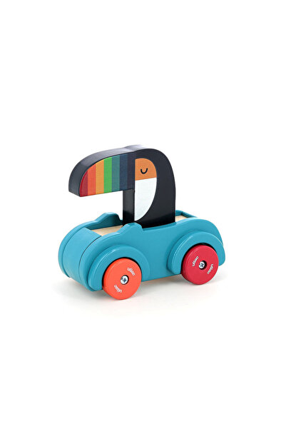 Vilac Μπλε Ξύλινο Αυτοκίνητο Με Ενσωματωμένη Κόρνα - Τουκάν -