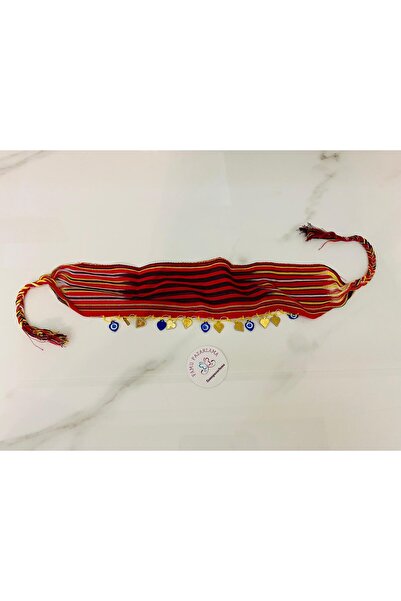 FAMU PAZARLAMA Heart-Embellished Evil Eye Beaded Hair Band, Bandana (One Size)