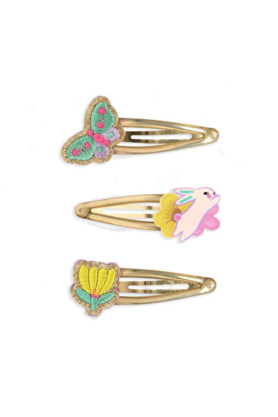 djeco Colecția Plume - 3 Agrafe de păr Pensee