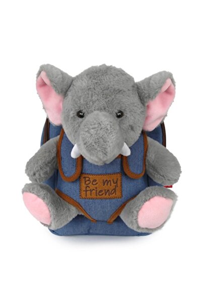 Perletti Τζιν σακίδιο πλάτης με αφαιρούμενο βελούδινο ελέφαντα