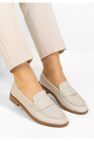 B T Shoes Μοκασίνια γυναικεια δερματινα Lariona V2 μπεζ