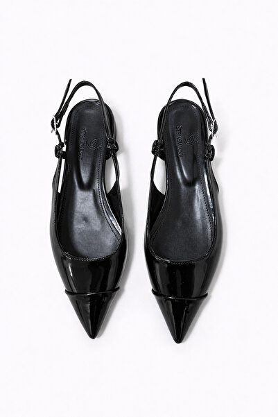 STRASWANS Hubert Women's Heeled Patent Leather Shoes Black