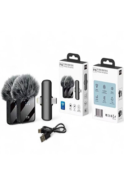 Tala F15-2 Wireless Receiver Condenser Lavalier Microphone Noise Cancelling L...