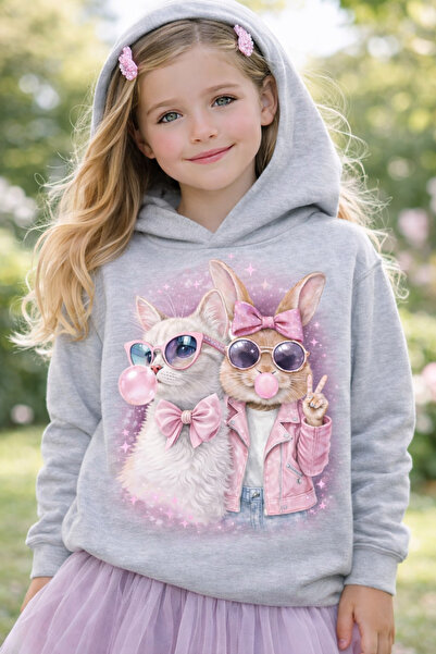 Tiny and Co 100% Cotton Trendy Friends Design Children's Hooded Sweatshirt