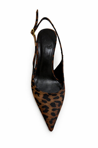 STRASWANS Marcela Women's Heeled Satin Shoes Leopard
