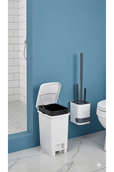 Estava Home 15 Lt Trash Can and Toilet Cleaning Brush