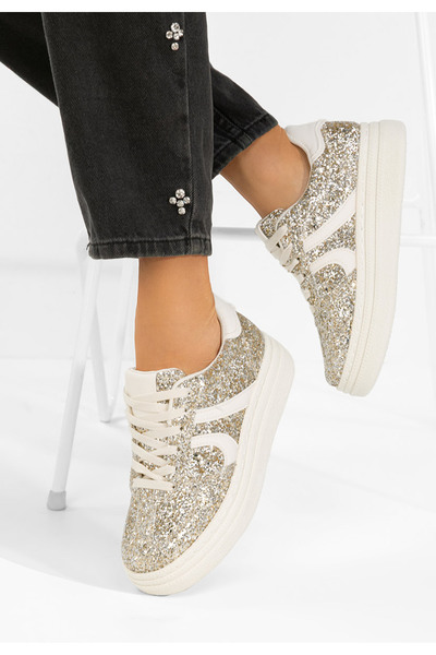 B T Shoes Γυναικεία αθλητικά παπούτσια Ζαρίνα χρυσά