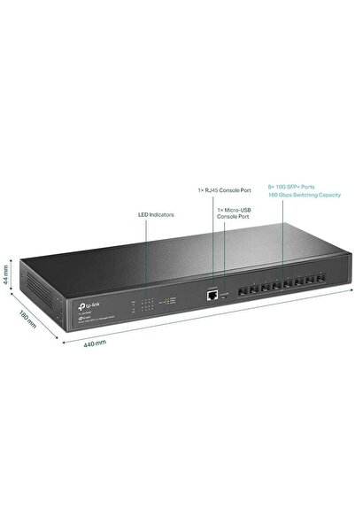 TP-LINK Tpl Sw 8P 10G Sfp L2 Διαχειριζόμενο