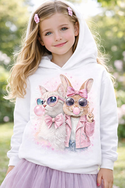 Tiny and Co 100% Cotton Trendy Friends Design Children's Hooded Sweatshirt