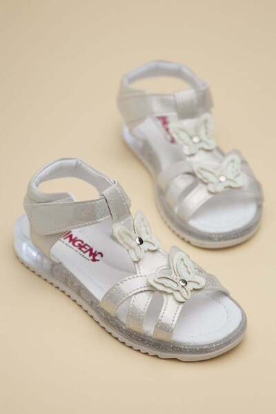 Dilimler Ayakkabı Şirinbebe Orthopedic Girls' Sandals with Butterfly Detail