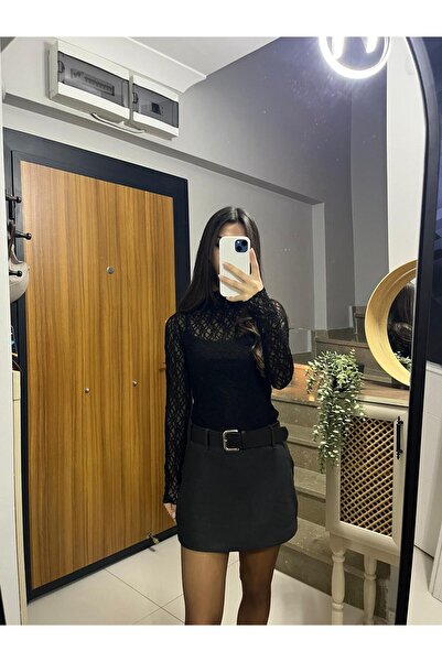 Beli Kemerli Şort Etek