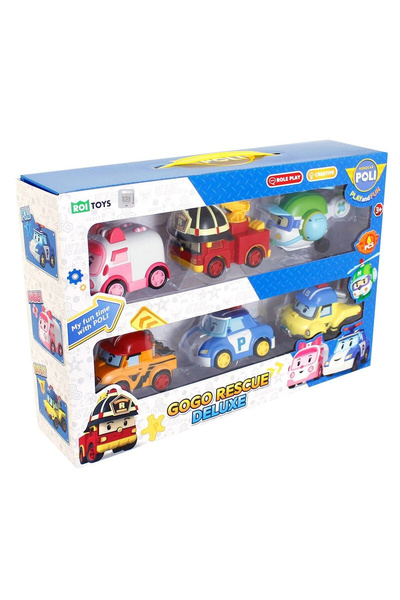 Genel Markalar POLI ZR-914 Robocar Poli Gogo Rescue Deluxe 6 Lı Set -