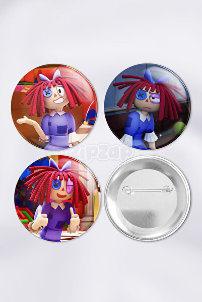 ZipZap Ragatha- TADC The Amazing Digital Circus Σετ Στολίδια Τσάντας με Καρφί...