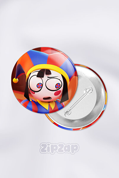 ZipZap Pomni -TADC The Amazing Digital Circus Çanta Süsü Rozet İğneli Buton R...