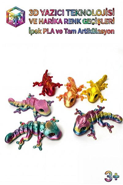 BBSKY 3D Yazıcı Bukalemun: Hareketli Eklemler, İpek PLA ve Harika Renk Geçişl...