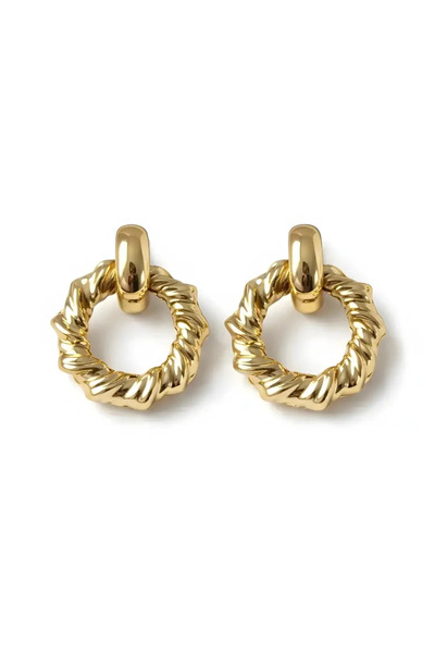 LEROSY CO. Special Series Twisted Hoop Earrings Gold
