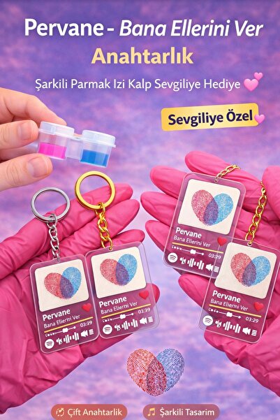 nolva Μπρελόκ "Pervane Bana Give Me Your Hand" με τραγούδι, δακτυλικό αποτύπω...