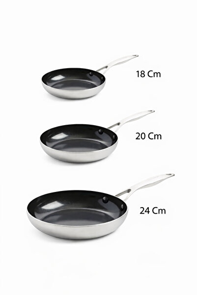 Greenpan Geneva Pan Set 18 cm - 20 cm - 24 cm |   Diamond-Enriched Thermolon ...
